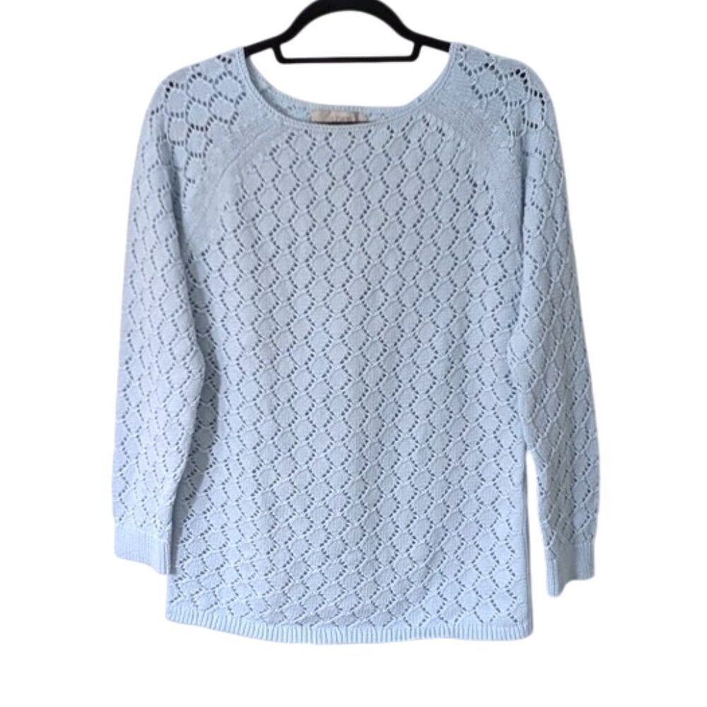 LOFT Knitted Crew Neck Sweater‎ Light Blue Size M